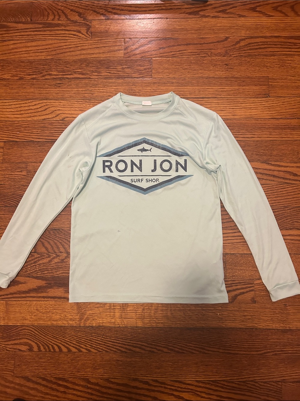 Ron Jon Kids Long-Sleeve Rashguard - Light Mint with Navy Logo